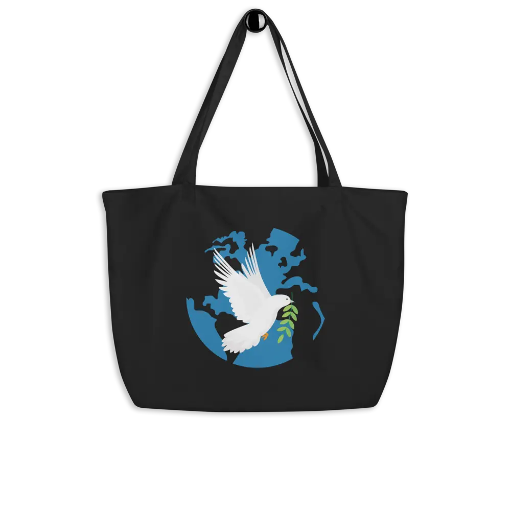 Peace Warrior - Large Organic Tote Bag The Israel Store