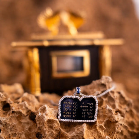 The Sapphire Tablets Necklace The Israel Store