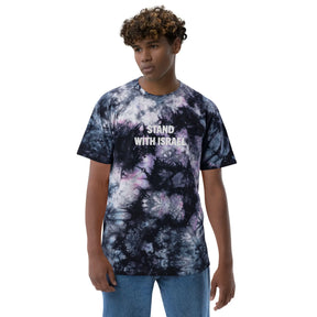 Stand With Israel Oversized Unisex Tie-Dye T-Shirt The Israel Store