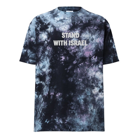 Stand With Israel Oversized Unisex Tie-Dye T-Shirt The Israel Store