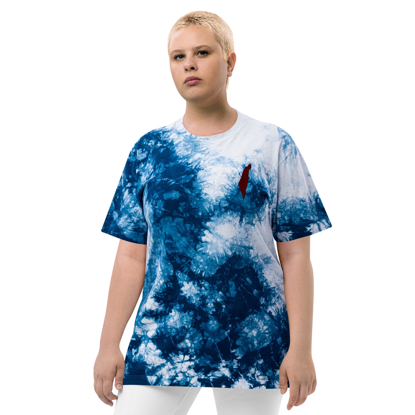 Carte d’Israël T-shirt tie-dye unisexe surdimensionné
