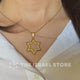 Elegant 18K Gold Plated Star of David Necklace
