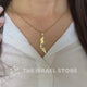 Elegant Israel Map Necklace – Stainless Steel (GOLD COLOR)
