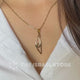 Israel Map with Star of David Necklace - Gold