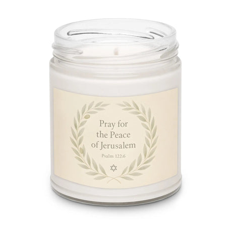 Pray for the Peace of Jerusalem Scented Soy Candle The Israel Store
