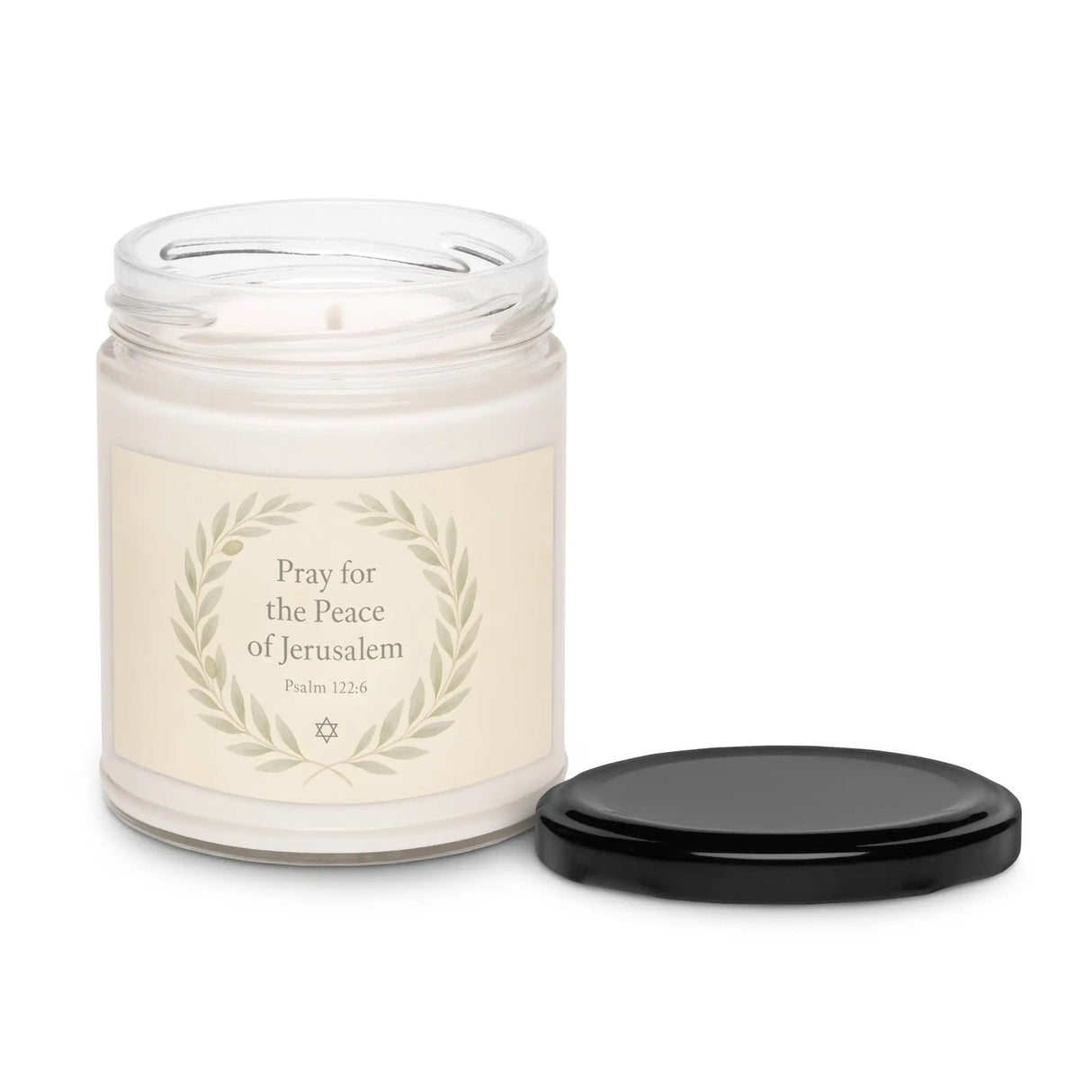 Pray for the Peace of Jerusalem Scented Soy Candle The Israel Store