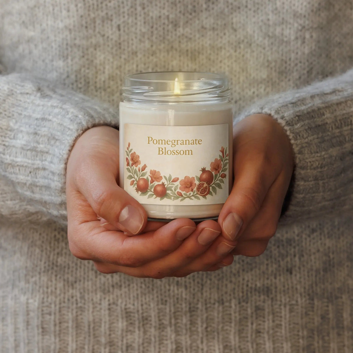 Pomegranate Blossom - Inspired Design Scented Soy Candle The Israel Store