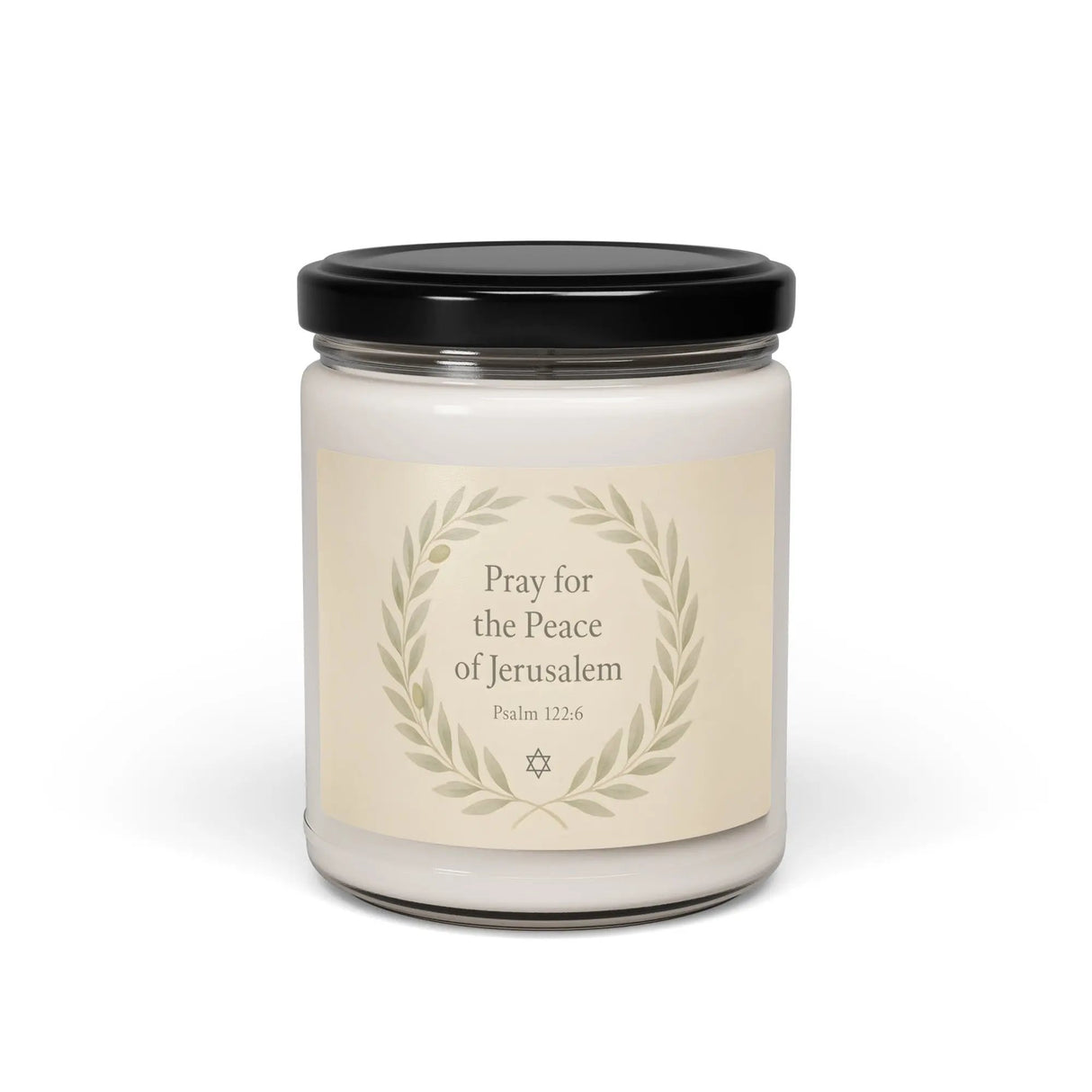 Pray for the Peace of Jerusalem Scented Soy Candle The Israel Store