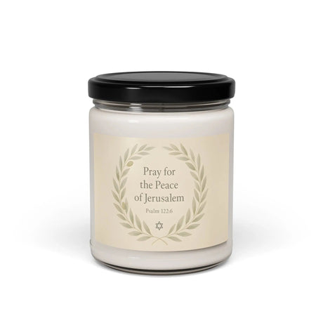 Pray for the Peace of Jerusalem Scented Soy Candle The Israel Store