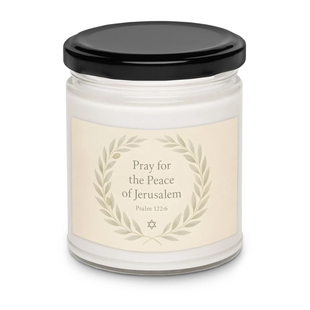 Pray for the Peace of Jerusalem Scented Soy Candle The Israel Store