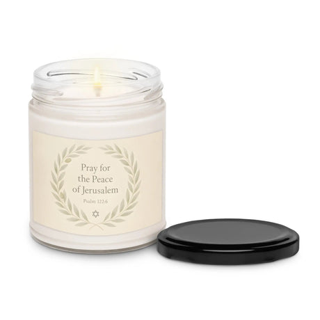 Pray for the Peace of Jerusalem Scented Soy Candle The Israel Store
