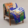 Vibrant Israel Heritage - Cozy Throw Blanket The Israel Store