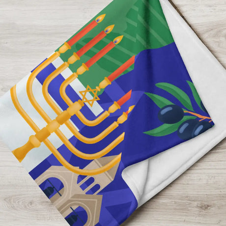 Vibrant Israel Heritage - Cozy Throw Blanket The Israel Store