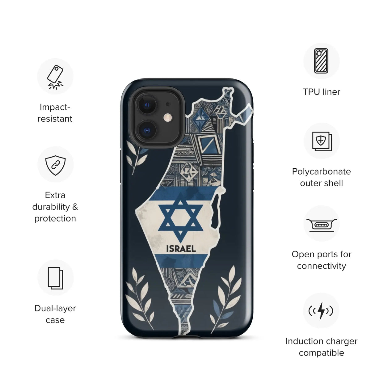 Map of Israel - Tough Case for iPhone® The Israel Store