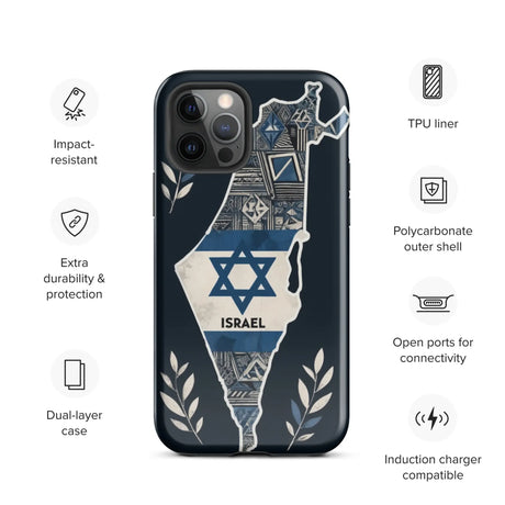 Map of Israel - Tough Case for iPhone® The Israel Store