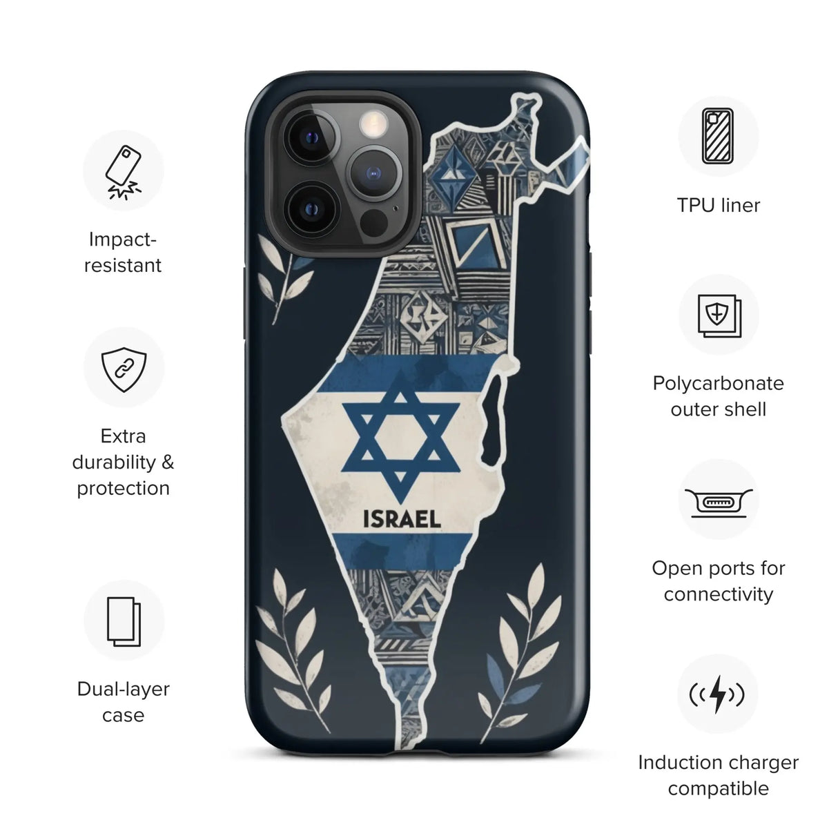 Map of Israel - Tough Case for iPhone® The Israel Store