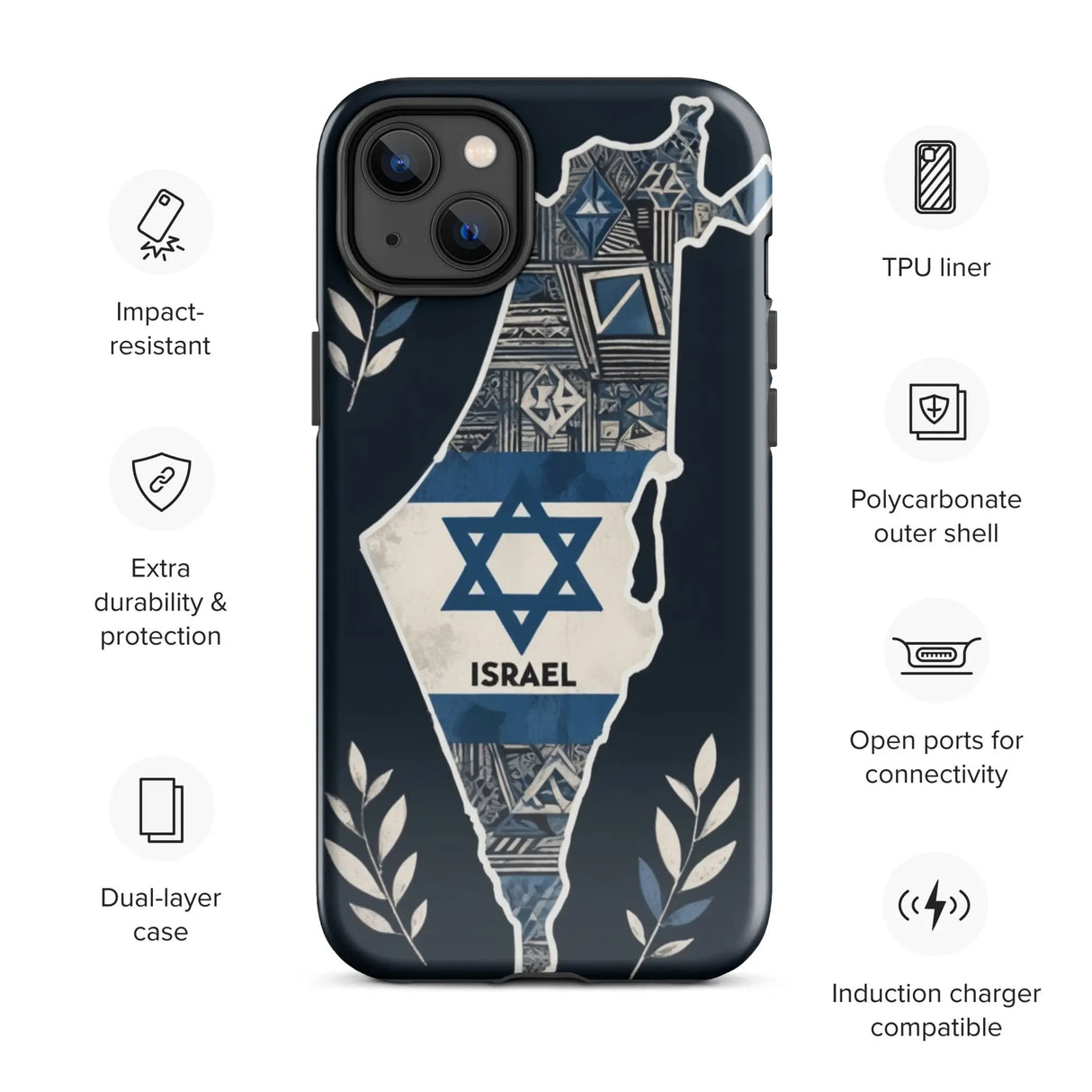 Map of Israel - Tough Case for iPhone® The Israel Store