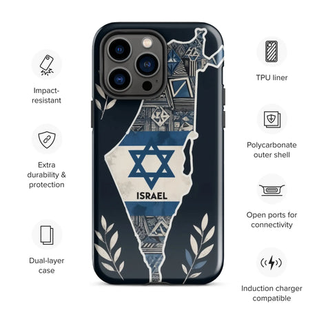 Map of Israel - Tough Case for iPhone® The Israel Store