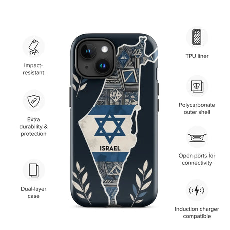 Map of Israel - Tough Case for iPhone® The Israel Store