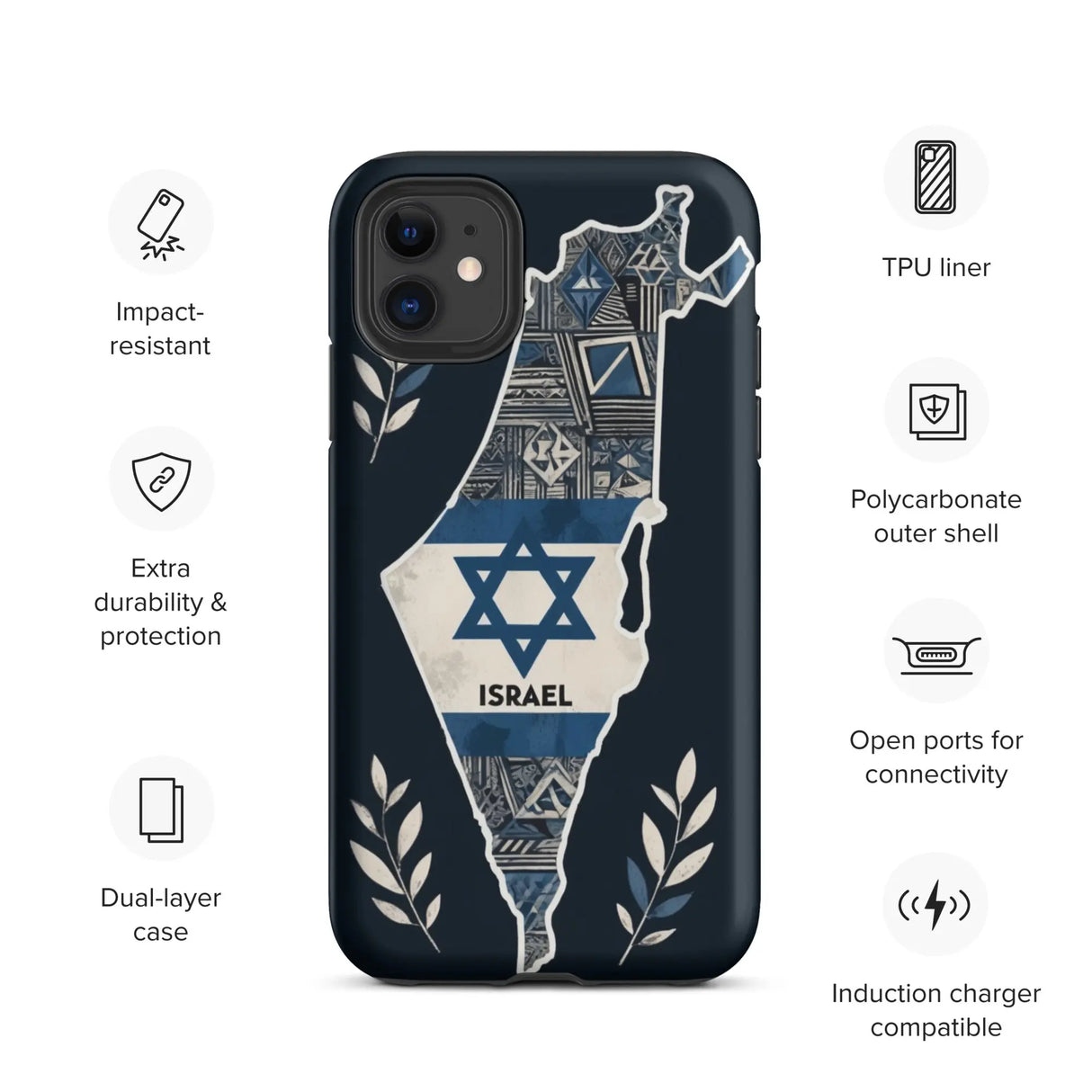 Map of Israel - Tough Case for iPhone® The Israel Store