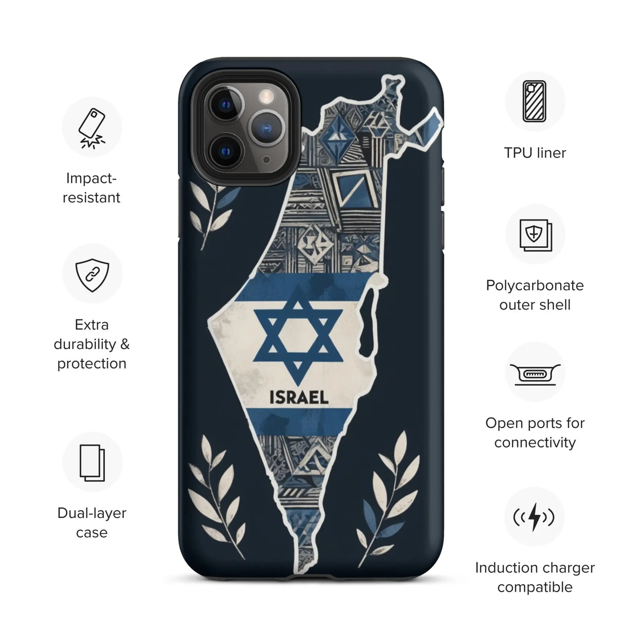 Map of Israel - Tough Case for iPhone® The Israel Store