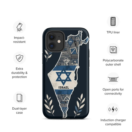 Map of Israel - Tough Case for iPhone® The Israel Store