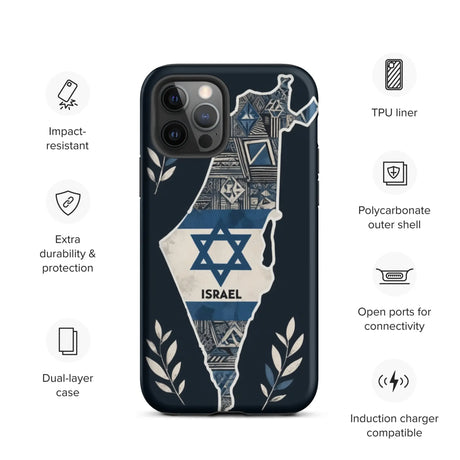 Map of Israel - Tough Case for iPhone® The Israel Store