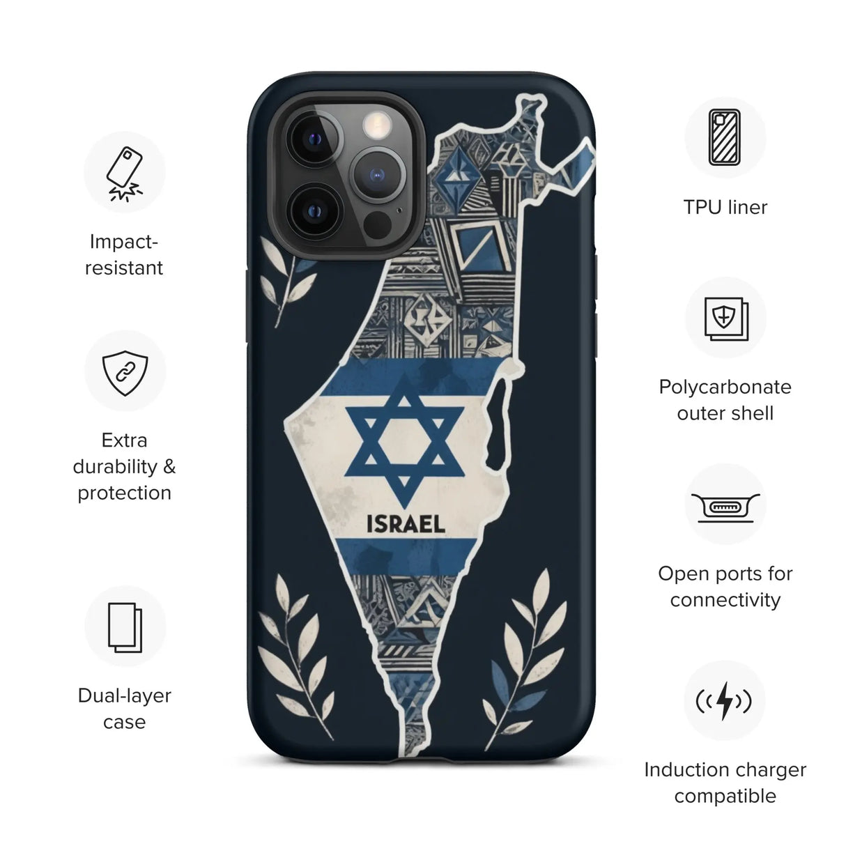 Map of Israel - Tough Case for iPhone® The Israel Store