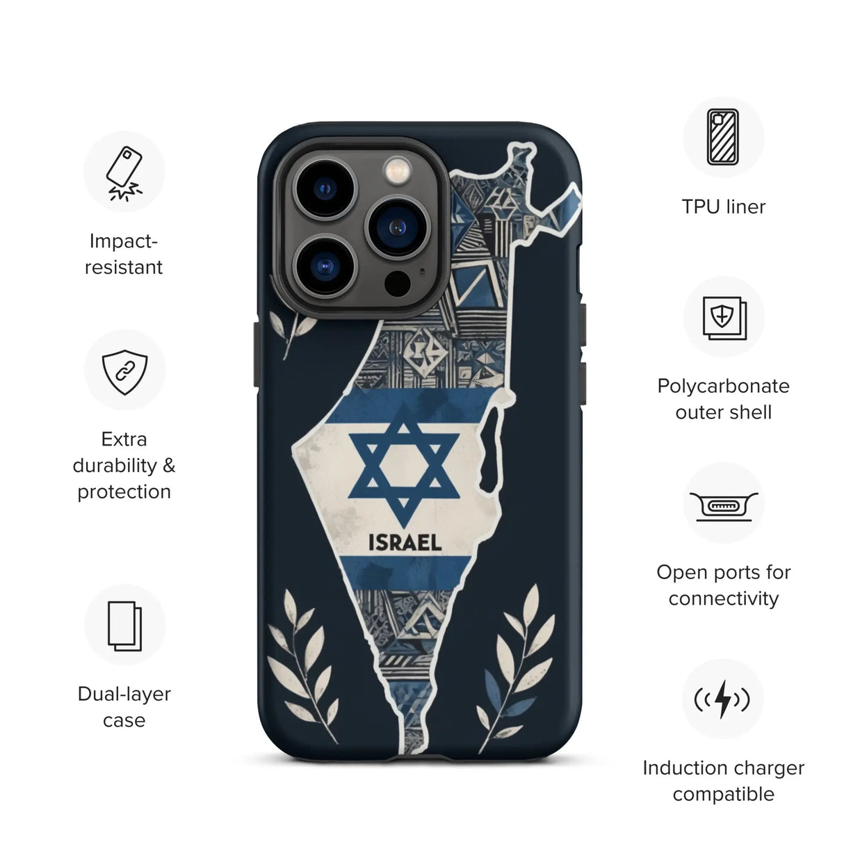 Map of Israel - Tough Case for iPhone® The Israel Store