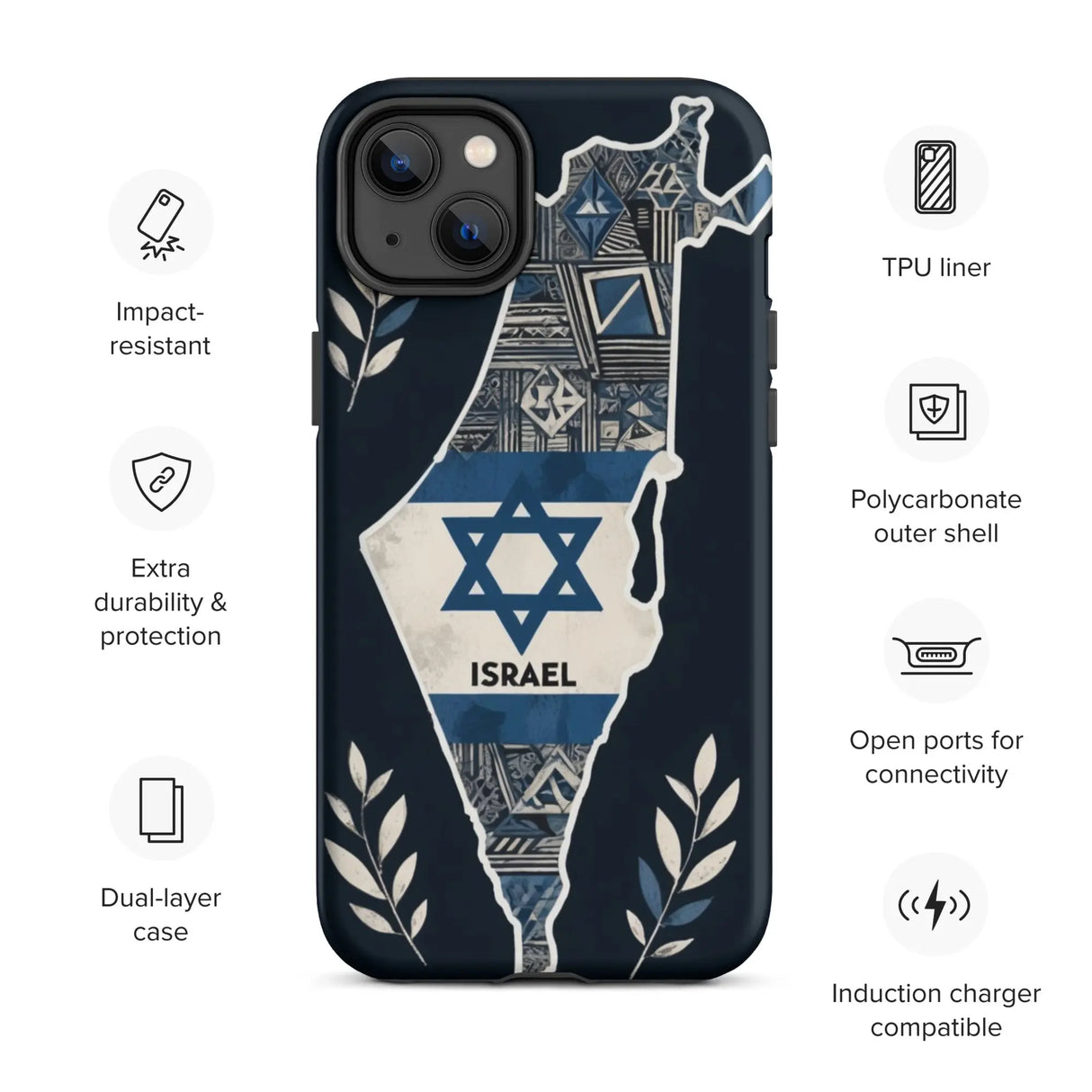 Map of Israel - Tough Case for iPhone® The Israel Store