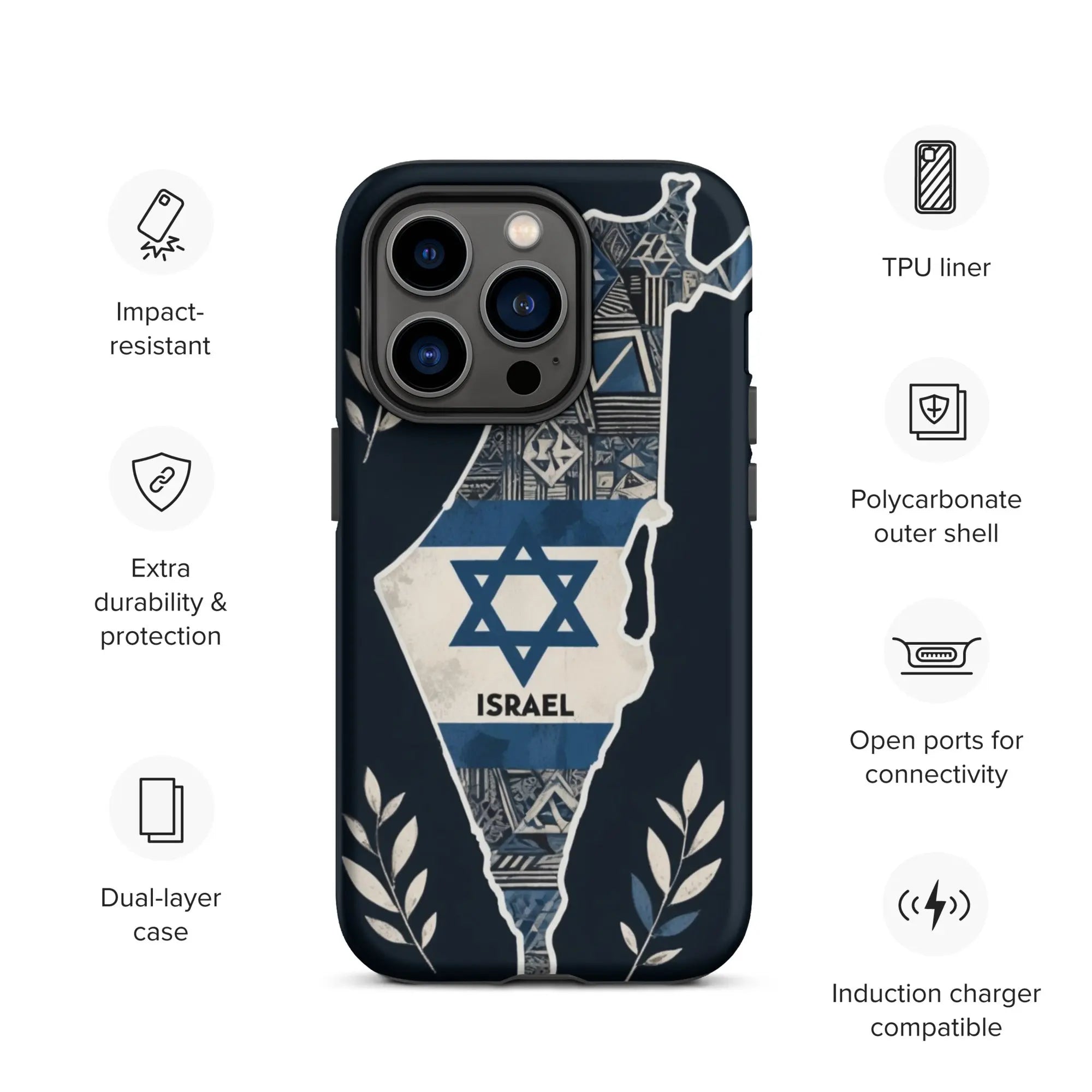 CLANE - topologie×CLANE iPhoneケース　iPhone13 onn. Rugged Phone Case with Holster for iPhone 13 - Clear