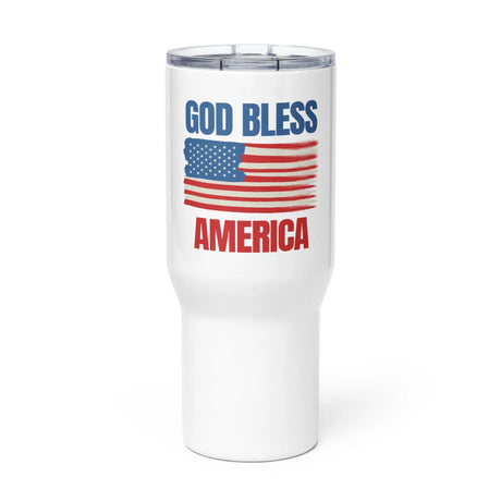 God Bless America Travel Mug with Handle The Israel Store