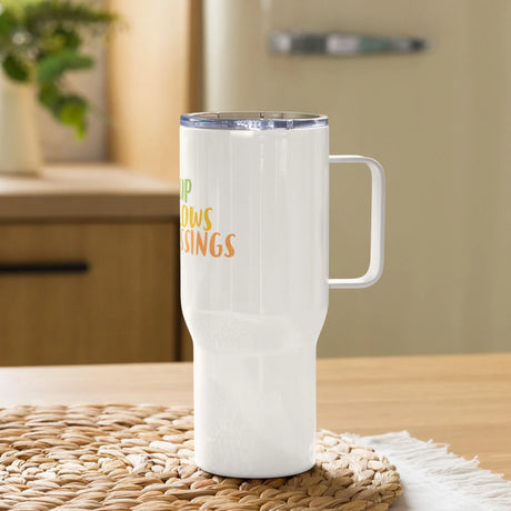 My Cup Overflows with Blessings - Travel Mug The Israel Store