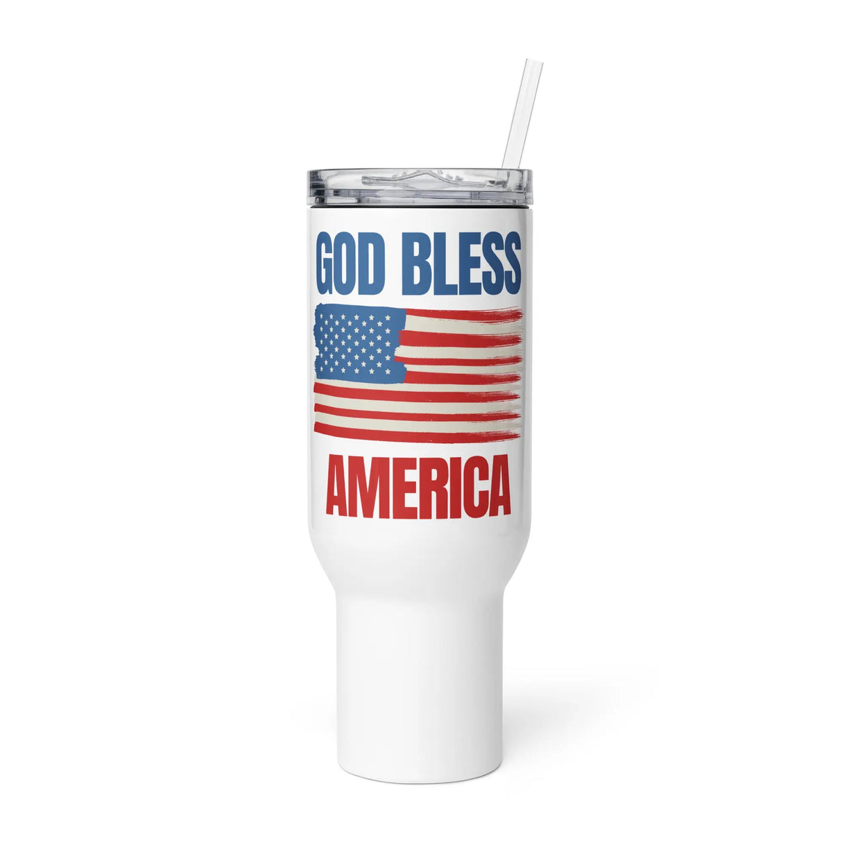 God Bless America Travel Mug with Handle The Israel Store