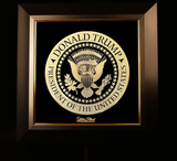 Golden Trump Seal Tribute Art in 24K Gold P. - Limited Edition 1000/Size Units Only.