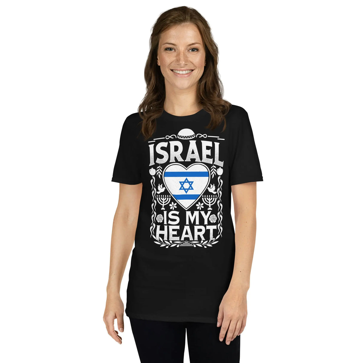 Israel Is My Heart Unisex Cotton T-Shirt The Israel Store