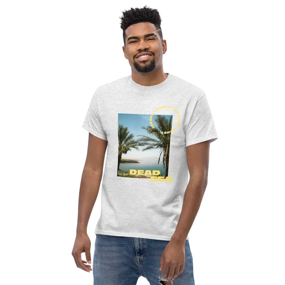 Dead Sea Unisex T-Shirt - Yellow Design The Israel Store