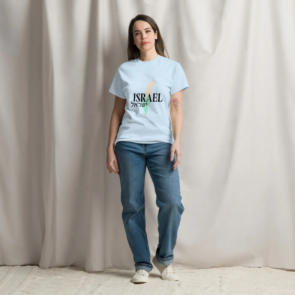 Land of Israel Unisex T-Shirt - Elegant Map Design The Israel Store