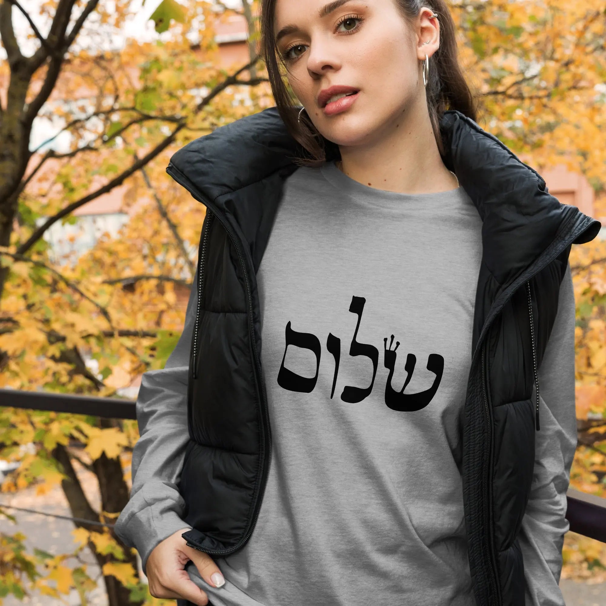 Shalom Long Sleeve Unisex Shirt - Comfortable & Stylish