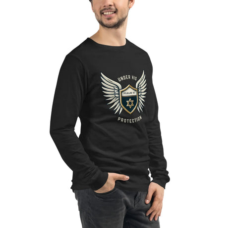 Under His Wings Psalm 91 Unisex Unisex Long Sleeve Tee The Israel Store