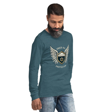 Under His Wings Psalm 91 Unisex Unisex Long Sleeve Tee The Israel Store