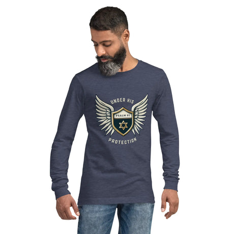 Under His Wings Psalm 91 Unisex Unisex Long Sleeve Tee The Israel Store