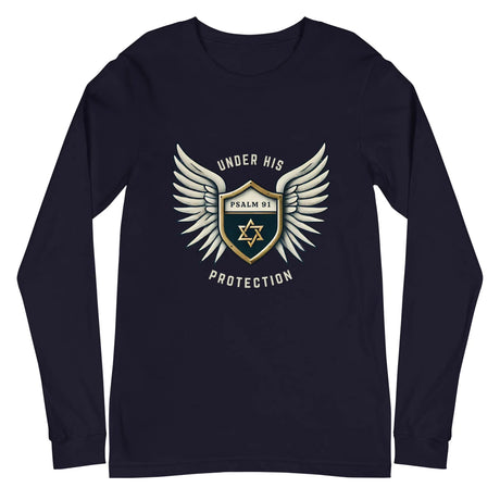 Under His Wings Psalm 91 Unisex Unisex Long Sleeve Tee The Israel Store