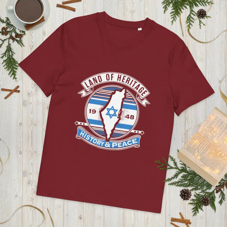 Land Of Heritage 1948 Unisex Organic Cotton T-Shirt The Israel Store