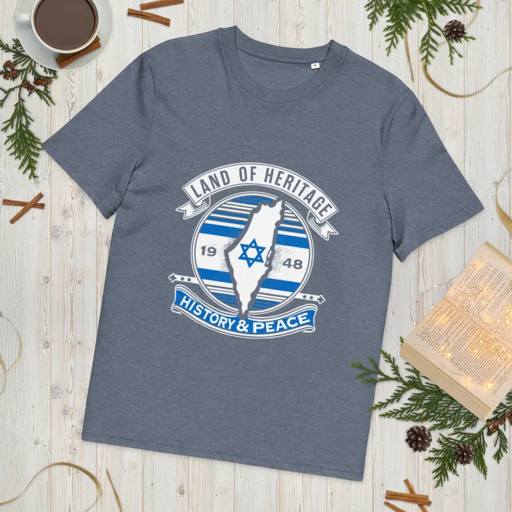 Land Of Heritage 1948 Unisex Organic Cotton T-Shirt The Israel Store