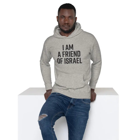 Friend Of Israel Unisex Hoodie - Blue Design The Israel Store