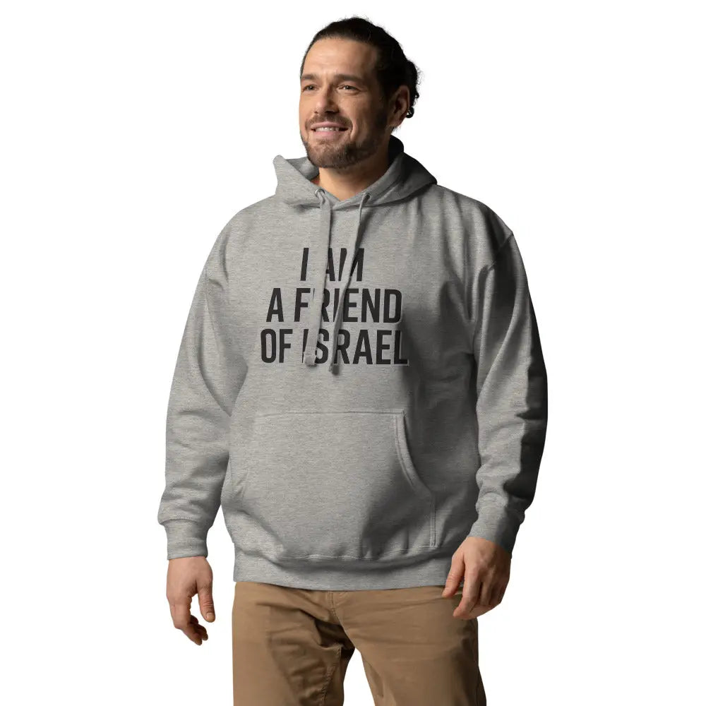 Friend Of Israel Unisex Hoodie - Blue Design The Israel Store