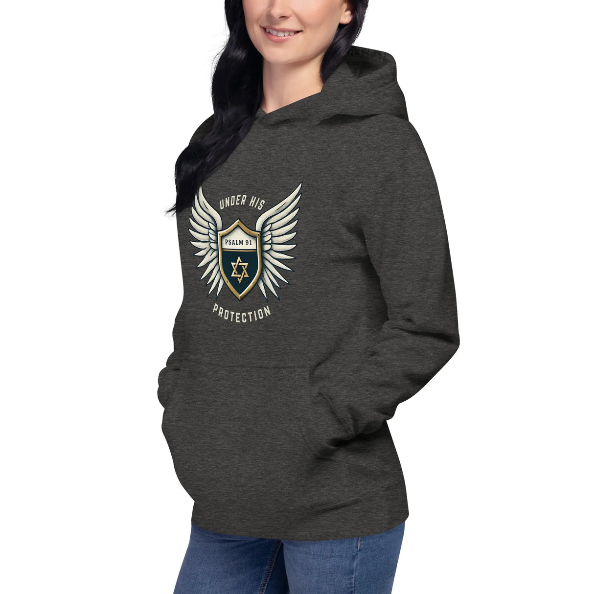 Under His Wings Psalm 91 Unisex Hoodie The Israel Store