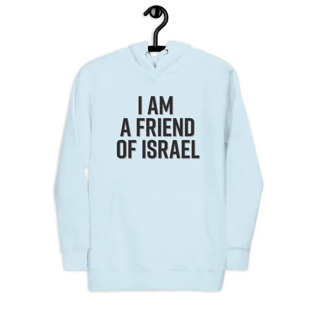 Friend Of Israel Unisex Hoodie - Blue Design The Israel Store