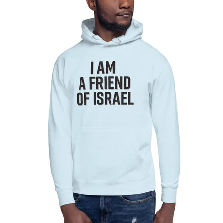 Friend Of Israel Unisex Hoodie - Blue Design The Israel Store